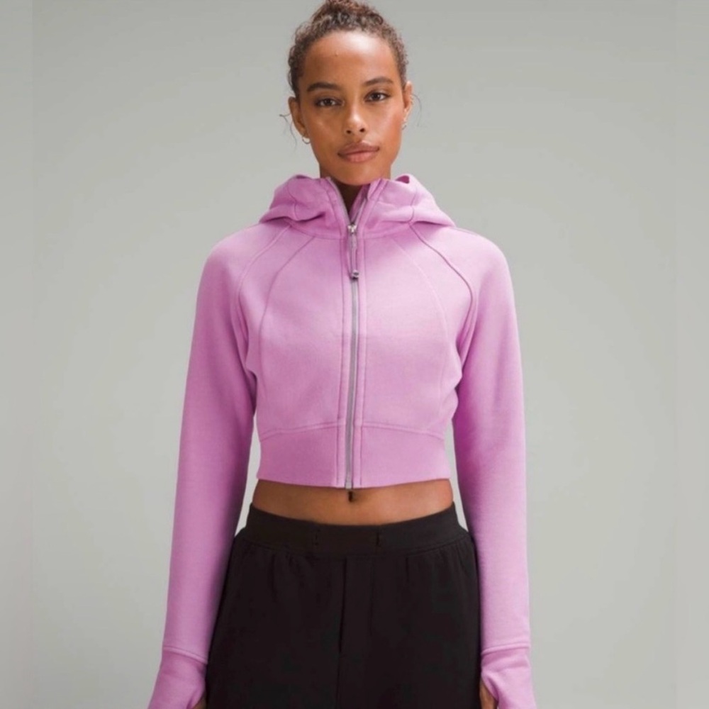 Women's Lulu lemon pinkish Purple Cropped Hoodie